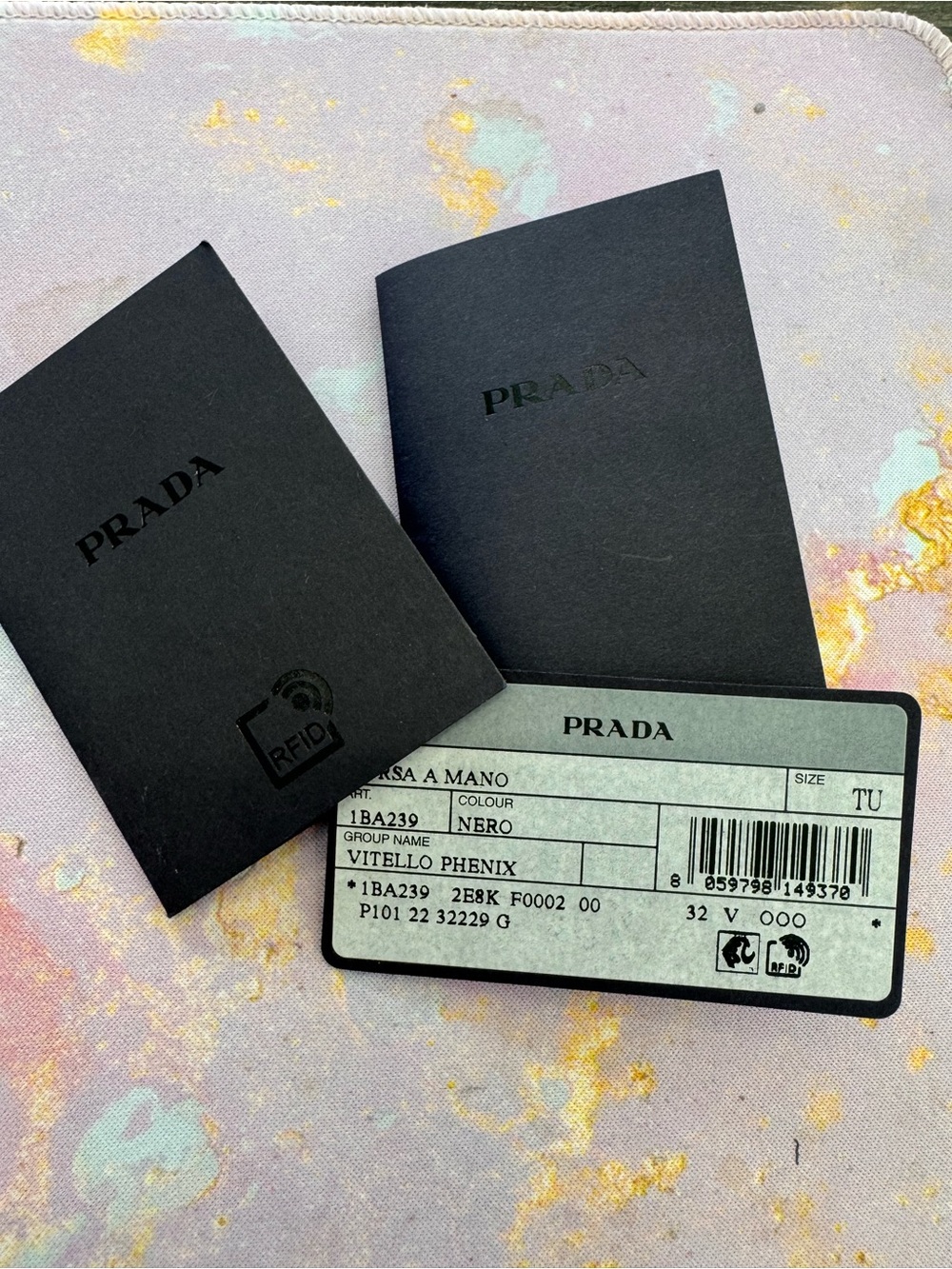 Prada Black Leather Shoulder Bag with Gold-Tone Chain and Logo Plaque - Picture 8 of 8